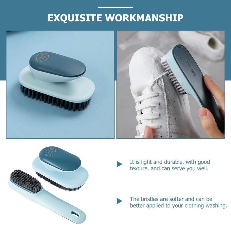 2Pcs Portable Shoe and Clothes Cleaning Brush Set Stain Removal Scrub Tool - Image 5