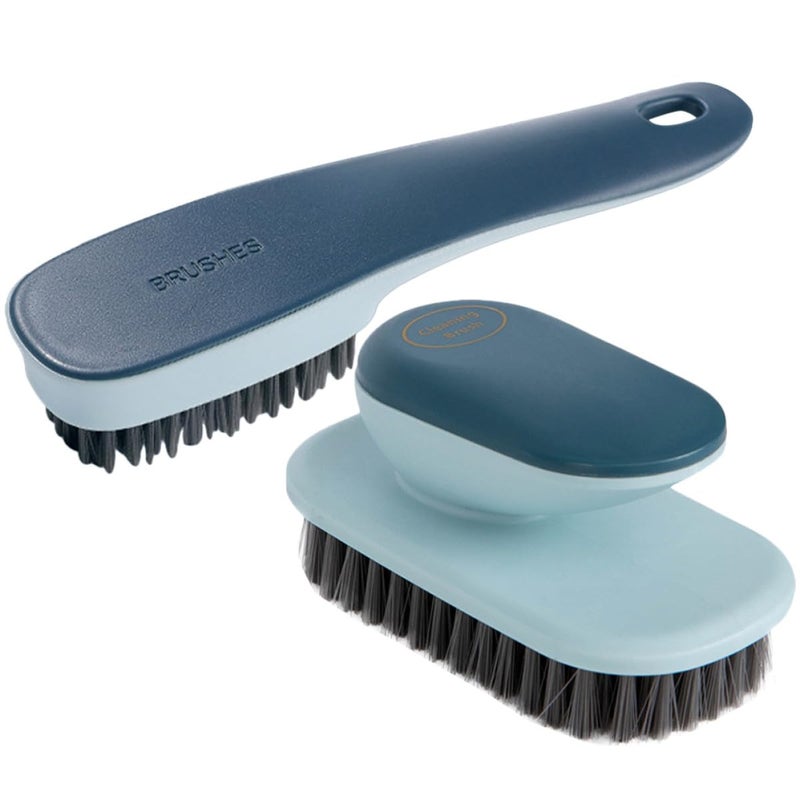 2Pcs Portable Shoe and Clothes Cleaning Brush Set Stain Removal Scrub Tool - Image 2