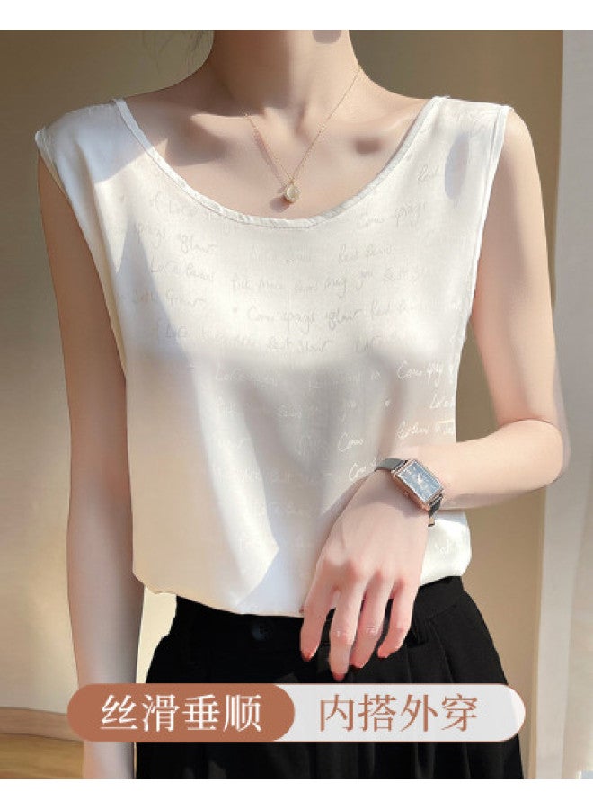 Moonbadi Lightweight, Breathable Faux Silk Fashion Print Camisole For Women, Loose And Suitable For Outer Wear - Image 1