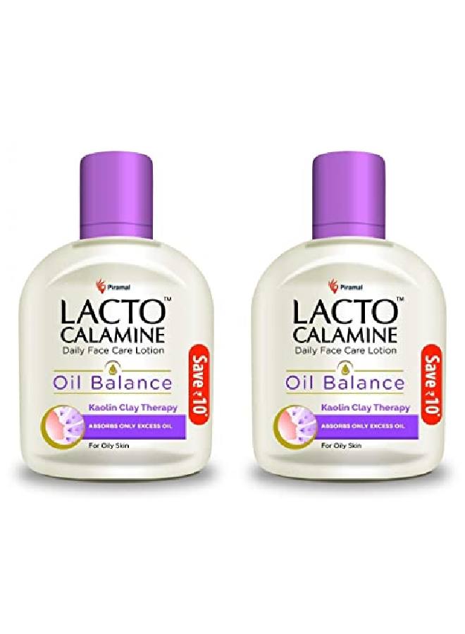 Lacto Calamine لوشن للبشرة الدهنية 60 مل × عبوة من 2 - Image 1
