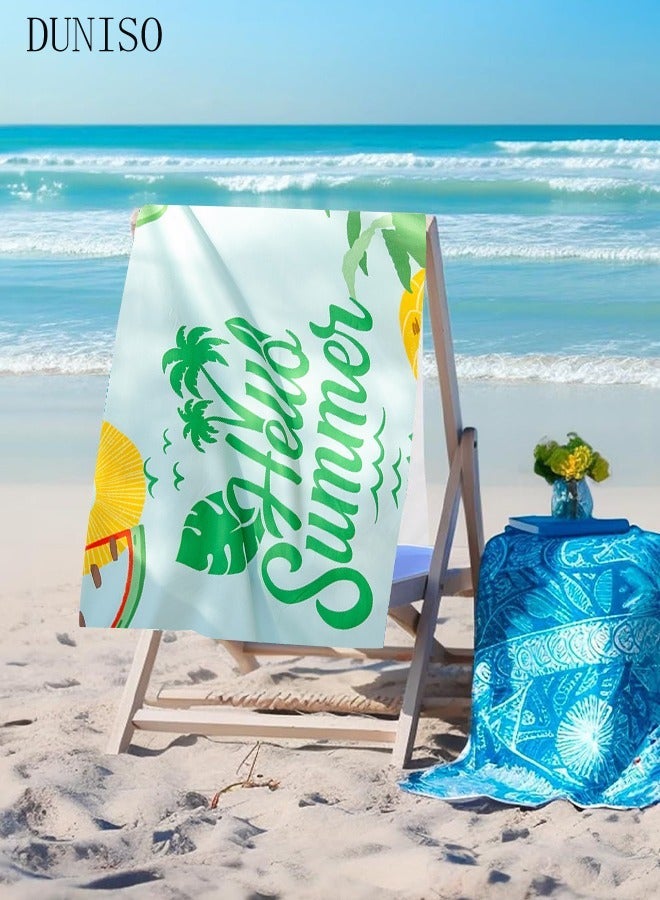 DUNISO Oversized Beach Towel, 150*75cm Microfiber Beach Towels, Quick Dry Towel for Swimmers Sand Proof Beach Towels for Adults Kids, Cool Pool Towels Beach Accessories Absorbent Towel for Travel Swim Yoga - Image 4