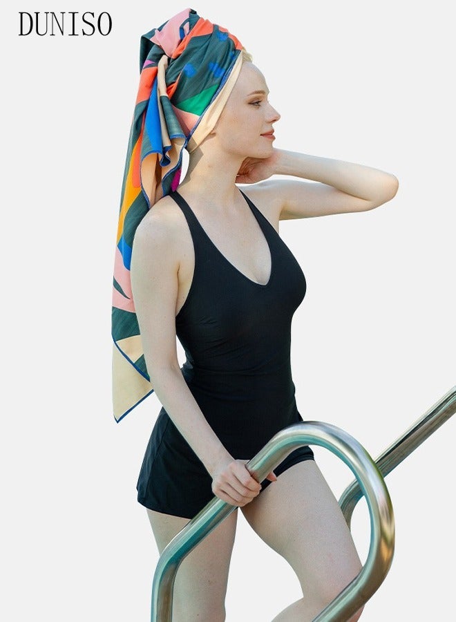 DUNISO Oversized Beach Towel, 150*75cm Microfiber Beach Towels, Quick Dry Towel for Swimmers Sand Proof Beach Towels for Adults Kids, Cool Pool Towels Beach Accessories Absorbent Towel for Travel Swim Yoga - Image 5