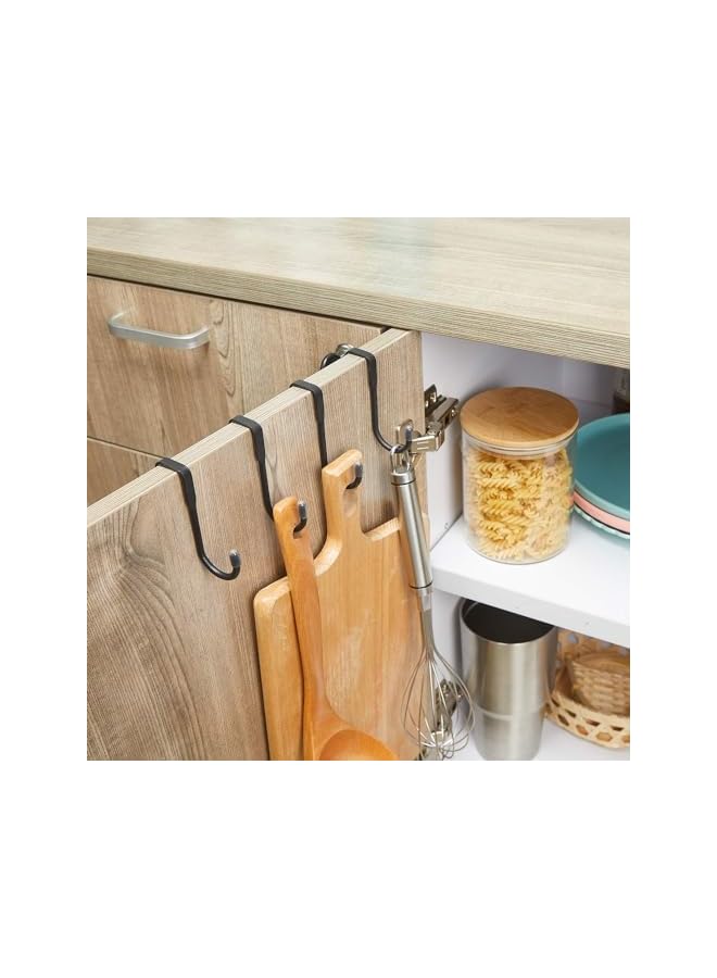 S-TOP 4Pcs Over the Door Hooks,Double S Shape Cabinet Door Drawer Hanger - Image 2