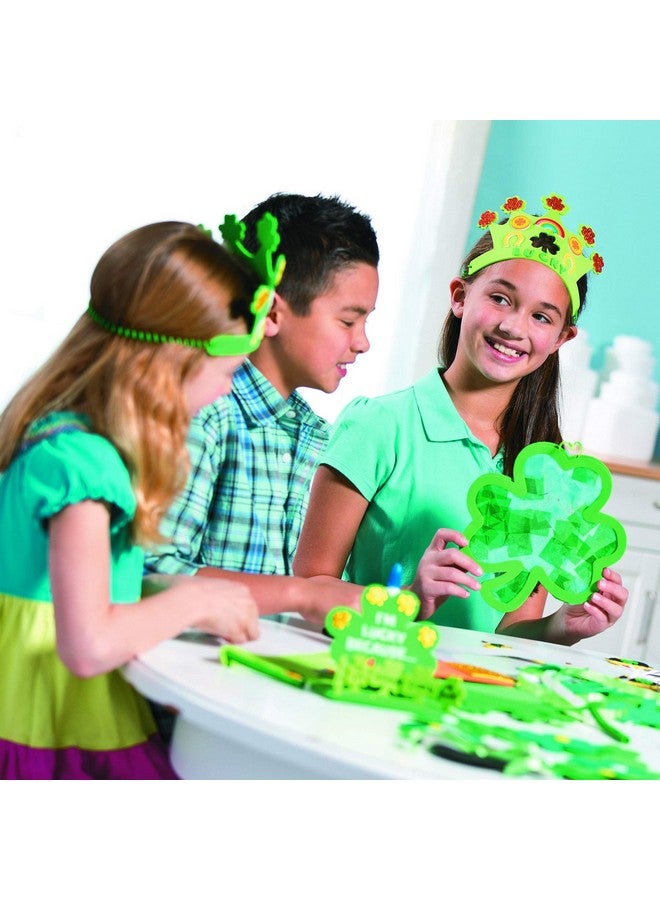 Fun Express Do It Yourself Foam Shamrock Crown Kit - Makes 12 - Crafts for Kids and Fun Home Activities - Image 4