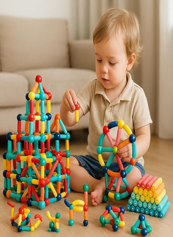 KAVANA Magnetic Building Sticks Blocks Kids Toy, Learning Sticks and Balls, Activities Toy for Toddlers, Educational Magnet Building Blocks,Kids Toys for 3+ Year Old Gifts(25pcs) - Image 1