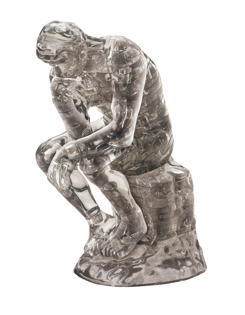 Beverly Crystal Clear 3D Puzzle - The Thinker (43Piece) Crystal Puzzle - Image 1