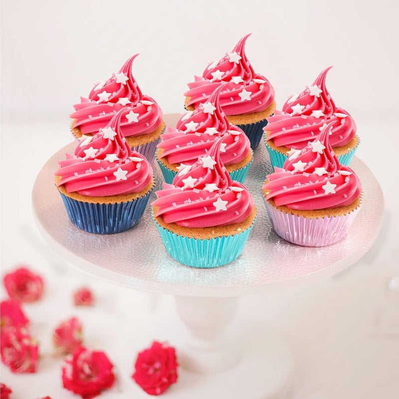 Caperci Aqua Sky Foil Cupcake Liners Standard Size Baking Cups Muffin Wrappers, 150-Pack - Image 5