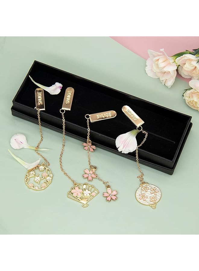 إيروريكس مجموعة علامات مرجعية معدنية على شكل زهرة هدية رومانسية للنساء والكاتبات والأصدقاء هدايا ملهمة للفتيات المراهقات لعيد الميلاد باللون الوردي - Image 5