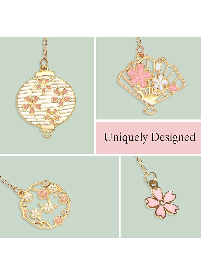 إيروريكس مجموعة علامات مرجعية معدنية على شكل زهرة هدية رومانسية للنساء والكاتبات والأصدقاء هدايا ملهمة للفتيات المراهقات لعيد الميلاد باللون الوردي - Image 4