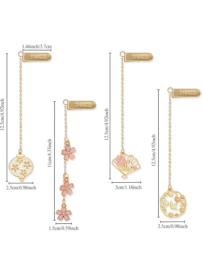 إيروريكس مجموعة علامات مرجعية معدنية على شكل زهرة هدية رومانسية للنساء والكاتبات والأصدقاء هدايا ملهمة للفتيات المراهقات لعيد الميلاد باللون الوردي - Image 2