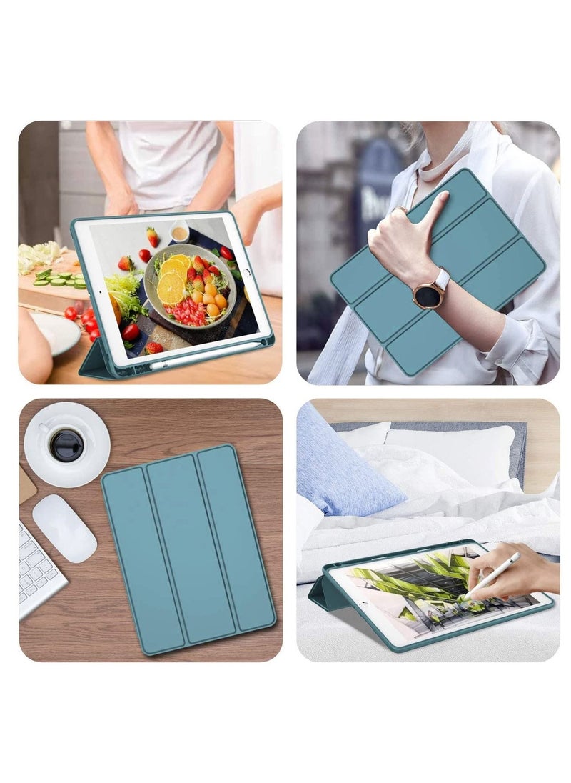 Generic - Smart Case for Samsung Galaxy Tab a7 Case 10.4 Inch 2022 2020 (SM-T509 T500 T503 T505 T507) with Pencil Holder, Soft TPU Smart Stand Back Cover Auto Wake/Sleep Feature - Green - Image 1
