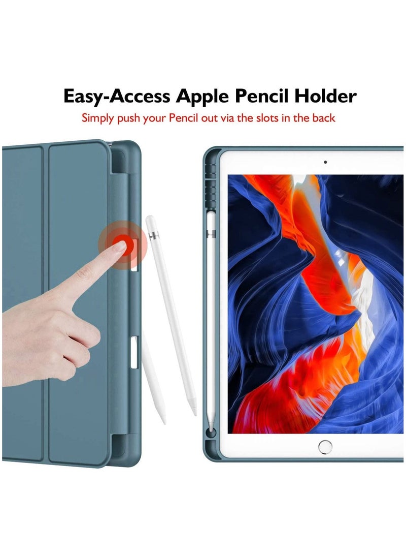 Generic - Smart Case for Samsung Galaxy Tab a7 Case 10.4 Inch 2022 2020 (SM-T509 T500 T503 T505 T507) with Pencil Holder, Soft TPU Smart Stand Back Cover Auto Wake/Sleep Feature - Green - Image 1