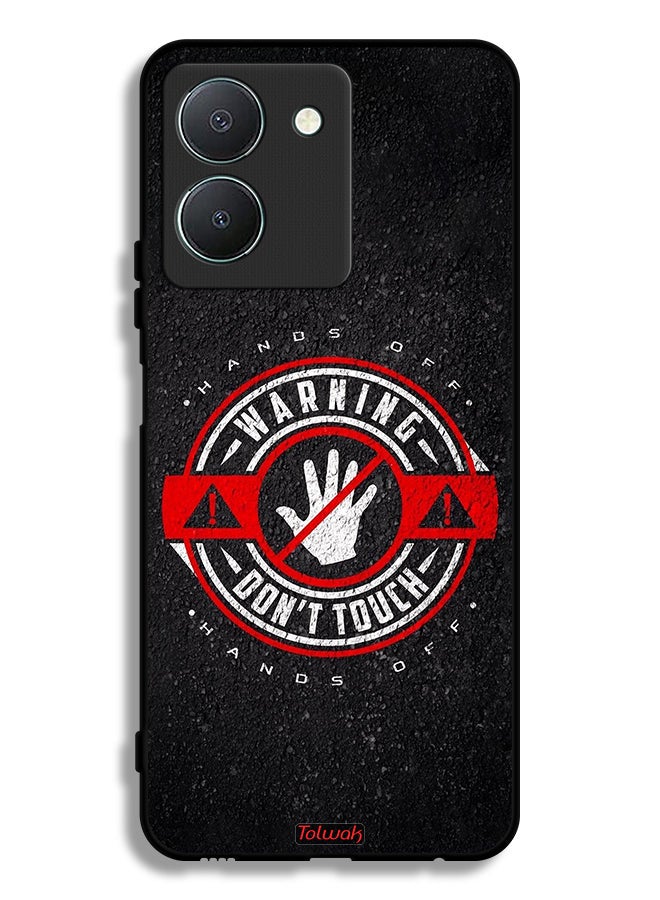Tolwak Vivo Y36 4G Protective Case Cover Warning Do Not Touch - Image 1