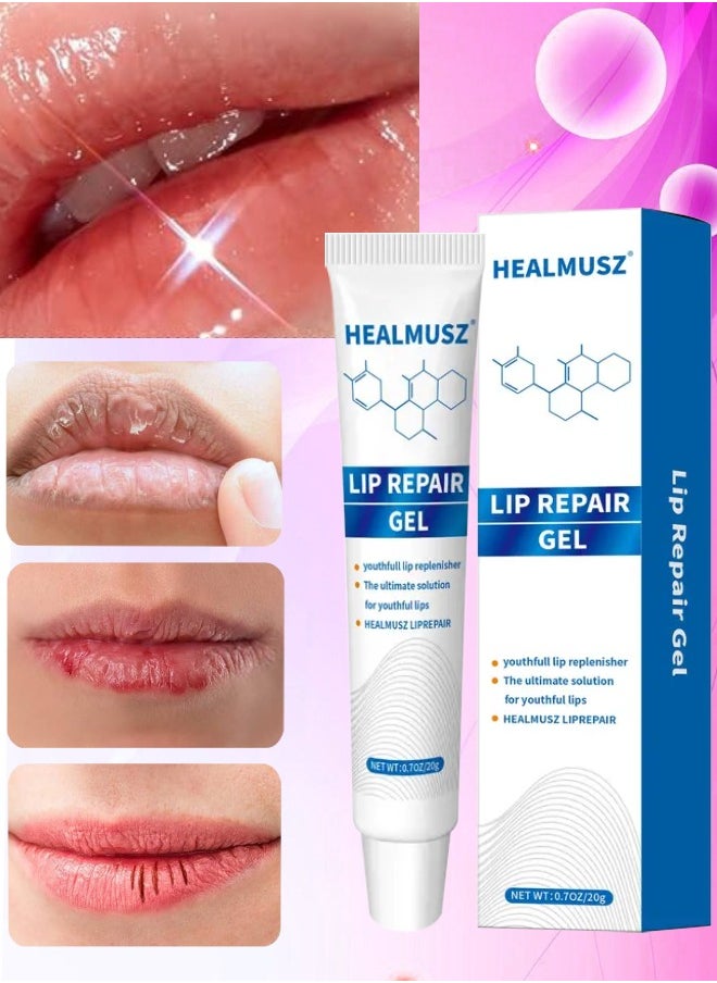 HEALMUSZ - Lip Repair Gel Youthful Lip Replenishes Ultimate Solution for Youthful Lips Fade Lip Lines Deeply Nourishes Moisturizes Lips Exfoliate Repair Cream 20g - Image 1