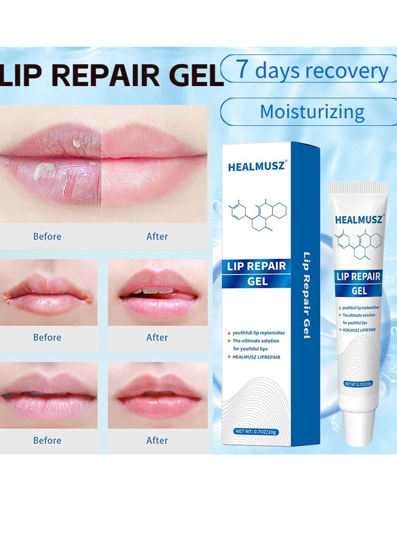 HEALMUSZ - Lip Repair Gel Youthful Lip Replenishes Ultimate Solution for Youthful Lips Fade Lip Lines Deeply Nourishes Moisturizes Lips Exfoliate Repair Cream 20g - Image 1