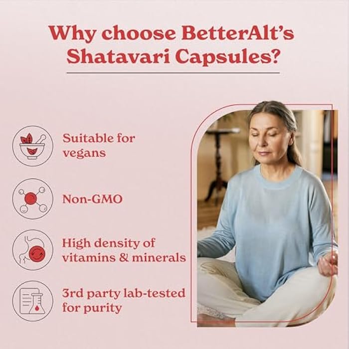 Better Alt Shatavari Capsules | with Dong Quai & Black Cohosh | Helps with Meno Support | Supplement for Women | 1-Month Pack - Image 5