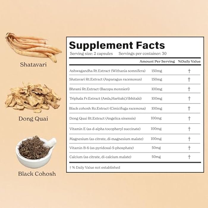 Better Alt Shatavari Capsules | with Dong Quai & Black Cohosh | Helps with Meno Support | Supplement for Women | 1-Month Pack - Image 2