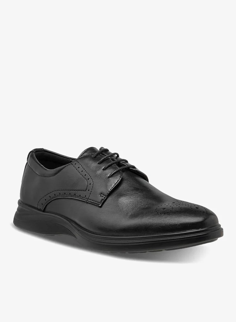Le Confort Men Perforated Lace-Up Derby Shoes