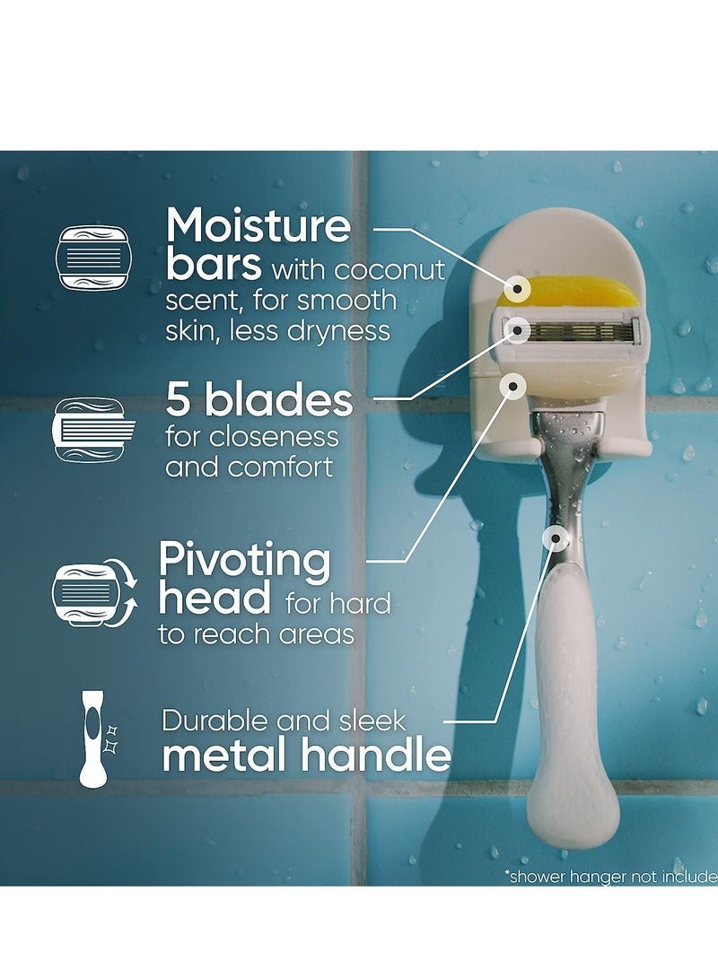 Gillette شفرة حلاقة جيليت فينوس كومفورت غلايد مع أولاي جوز الهند للنساء + عبوات شفرات احتياطية، فضي، 2 عدد - Image 2