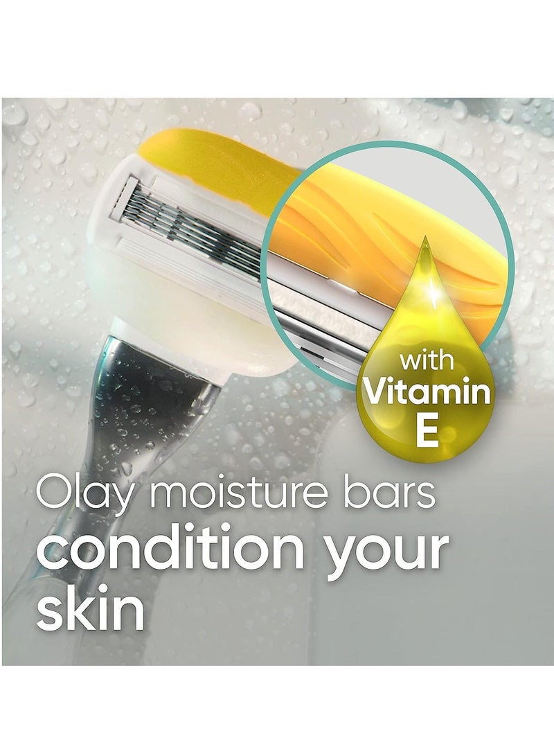 Gillette شفرة حلاقة جيليت فينوس كومفورت غلايد مع أولاي جوز الهند للنساء + عبوات شفرات احتياطية، فضي، 2 عدد - Image 3