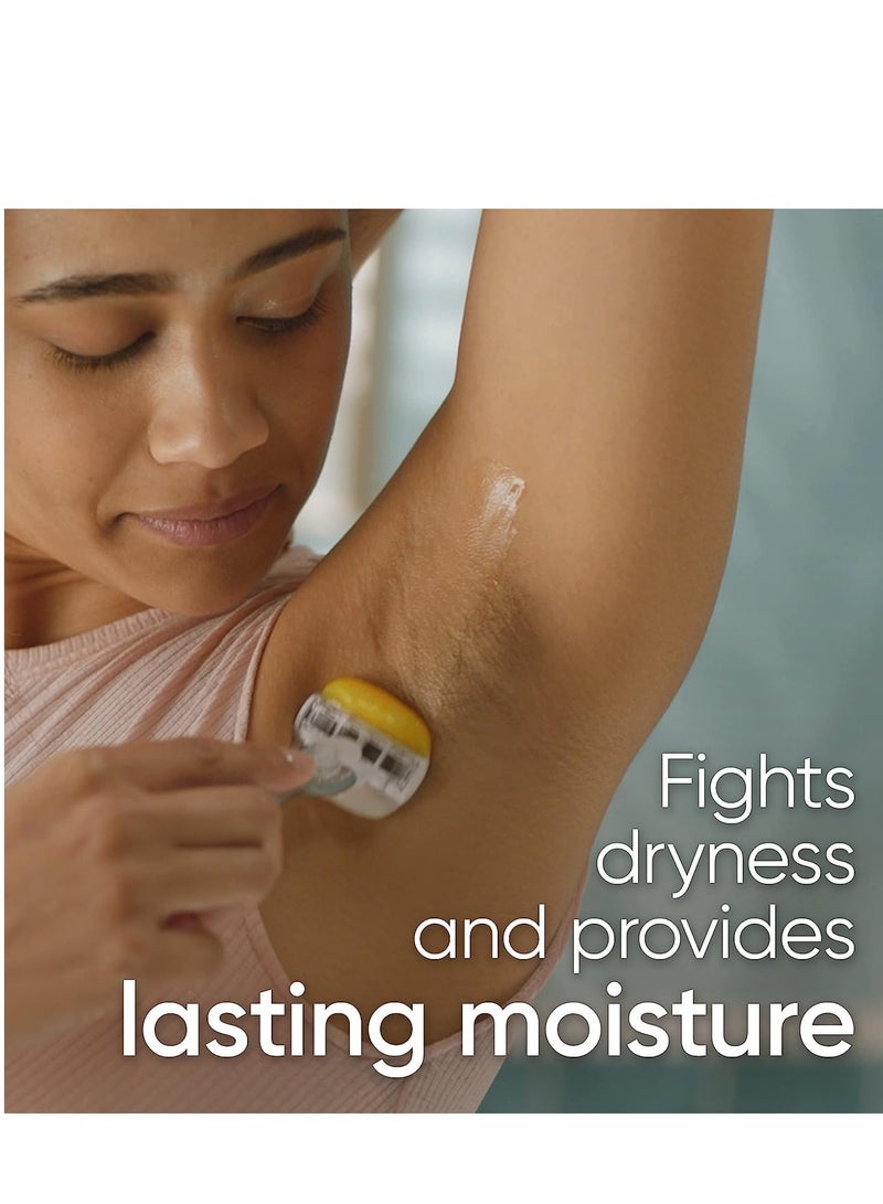 Gillette شفرة حلاقة جيليت فينوس كومفورت غلايد مع أولاي جوز الهند للنساء + عبوات شفرات احتياطية، فضي، 2 عدد - Image 5