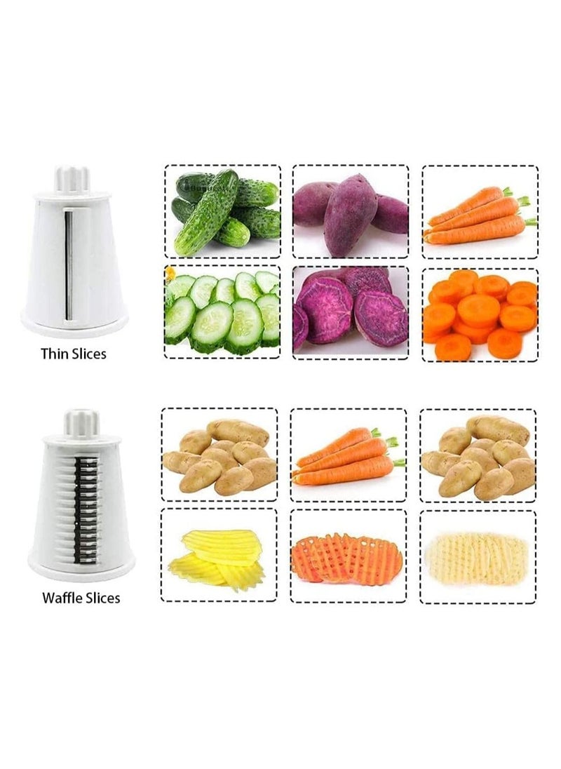 Arabest Vegetable Chopper, Vegetable Chopper, Cheese Grater, Potato Chopper, Mandolin Slicer, Peeled Food Salad Chopper, Vegetable Slicer Spiralizer with 5 Interchangeable Stainless Steel Blades  - Image 4