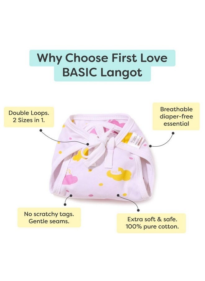 Superbottoms - Basic Langot For New Born Baby Pack Of 6 | 100% Pure Cotton Double Layered Langot | Extra Soft & Breathable Nappy | Fits Babies From Medium To Large | Up To 5 Kg (0-6 Months) - Image 1