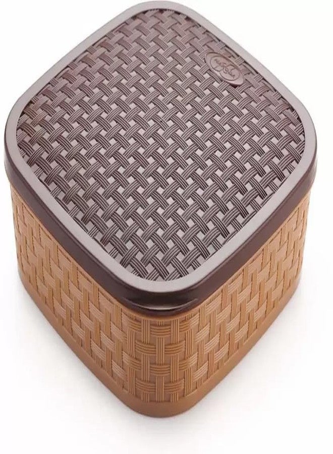 Wheel Crew 7 Sections Multipurpose Masala Rangoli Container Box Set for kitchen | 7-in-1 Spice Masala Rangoli Organiser Box Set - Brown - Image 5
