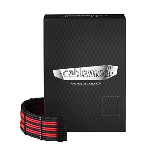 CableMod C-Series Pro ModMesh Sleeved Cable Kit for Corsair Type 4 RM Black Label/RMi/RMX (Black + Red) - Image 1