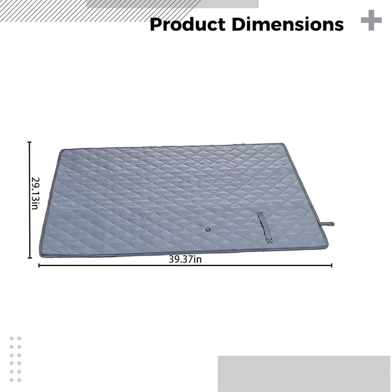 39.4 X 29.1 in Waterproof Pet Mat, Foldable Sofa Bed for Dogs and Cats, Travel-Ready and Washable for Outdoor and Car Use, Grey - Image 4