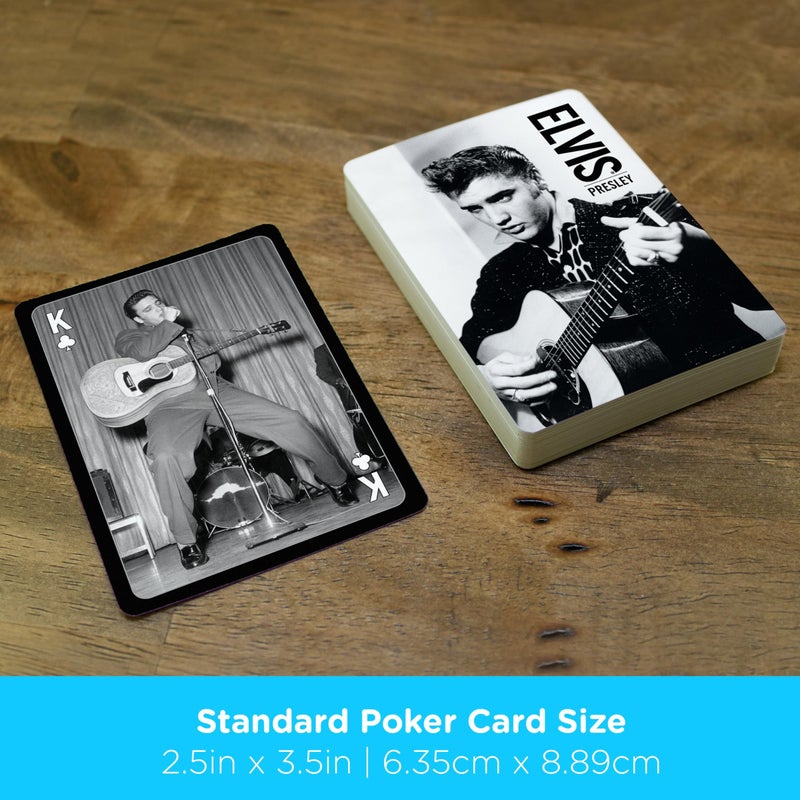 AQUARIUS Elvis Playing Cards - Elvis Presley Themed Deck of Cards for Your Favorite Card Games - Officially Licensed Elvis Merchandise & Collectibles - Poker Size with Linen Finish - Image 5