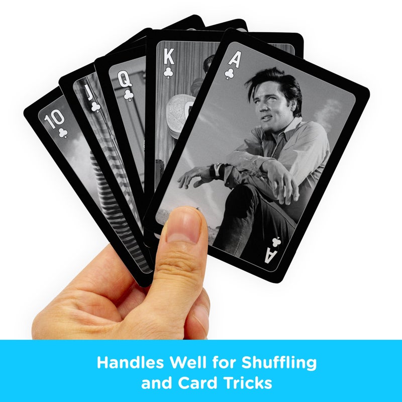 AQUARIUS Elvis Playing Cards - Elvis Presley Themed Deck of Cards for Your Favorite Card Games - Officially Licensed Elvis Merchandise & Collectibles - Poker Size with Linen Finish - Image 4