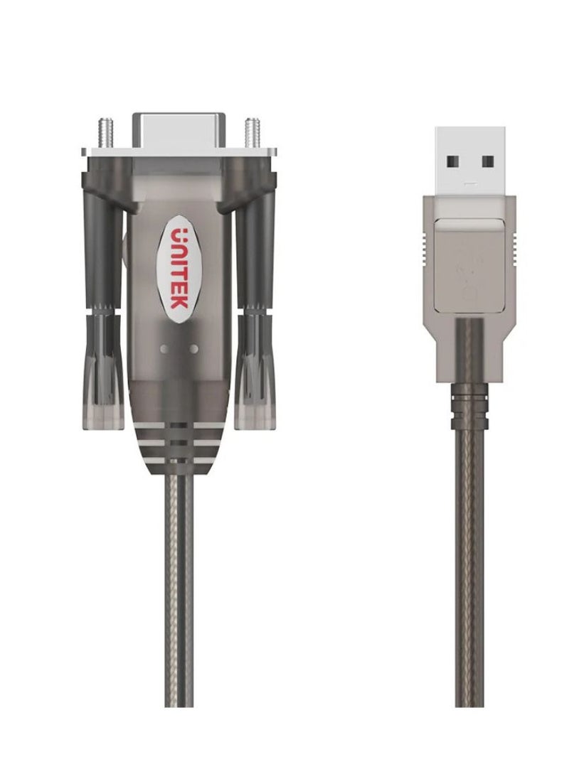 UNITEK High-Speed USB-A to RS232 DB9 Female Serial Cable Adapter for Legacy Device Connectivity and Data Transfer