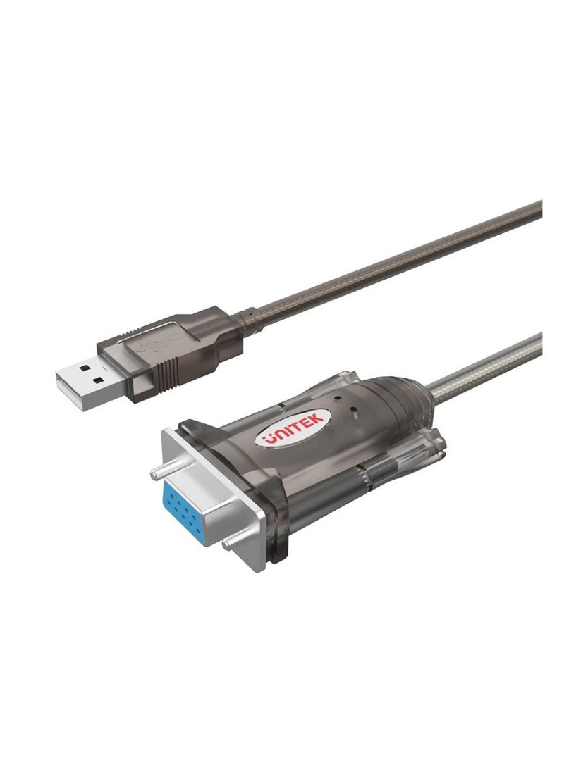 UNITEK UNITEK High-Speed USB-A to RS232 DB9 Female Serial Cable Adapter for Legacy Device Connectivity and Data Transfer  - Image 1