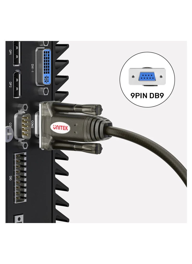 UNITEK UNITEK High-Speed USB-A to RS232 DB9 Female Serial Cable Adapter for Legacy Device Connectivity and Data Transfer  - Image 4