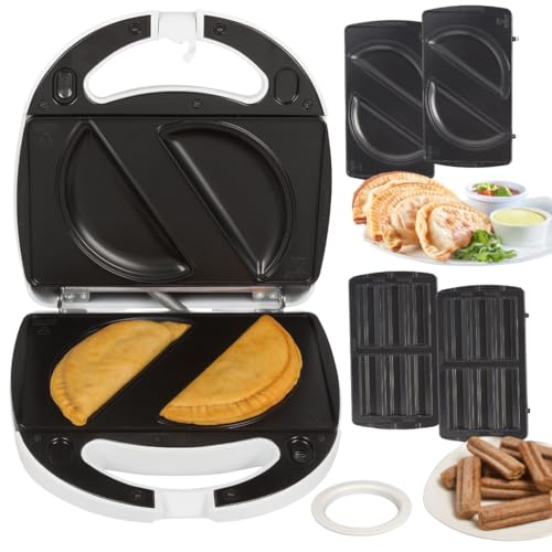 CucinaPro Empanada & Churro Maker Machine- Electric Cooker w 4 Removable Plates- Easier than a Press- Dough Cutting Circle for Easy Measurement, Holiday Dinner Party Night Treat, Xmas Dessert Gift Food Supplies - Image 1