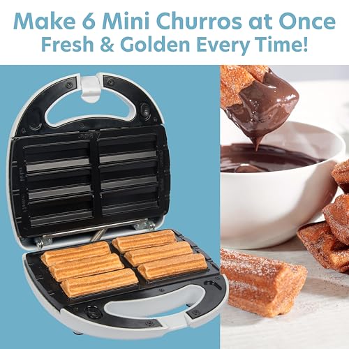 CucinaPro Empanada & Churro Maker Machine- Electric Cooker w 4 Removable Plates- Easier than a Press- Dough Cutting Circle for Easy Measurement, Holiday Dinner Party Night Treat, Xmas Dessert Gift Food Supplies - Image 4