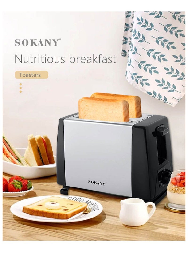 Sokany SK-016S 2-Slice Toaster  700W Stainless Steel Bread Toaster with Auto Pop-Up & Browning Control – 220V - Image 2