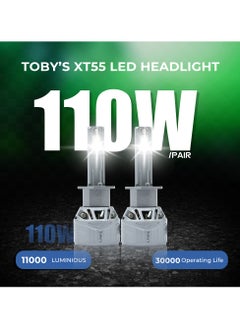 Toby's Tobys XT55 H1 2 Pieces Car LED Headlight Original 55W/piece Power 5500/piece Lumens With Color Temperature 6500K  - Image 2