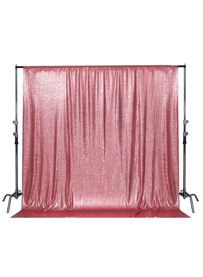 SquarePie Sequin Backdrop Non-Transparent Background Sparkly Curtain for Wedding Party 6FT x 8FT Fuchsia Pink - Image 1