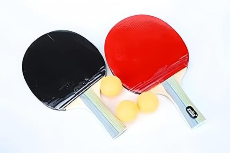 Professional Table Tennis Racquet Set, Including 2 Table Tennis Rackets,with 3 Balls - multi colour
