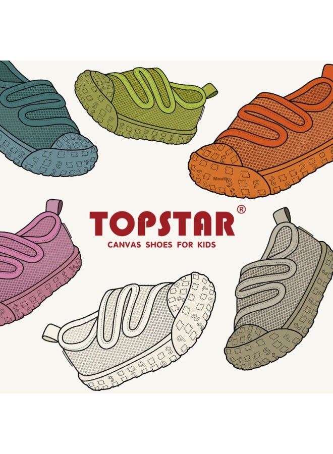 Topstar Kids Breathable Sandals Boys Girls Water Shoes Mesh Sneakers Anti-slip Soft Sole Indoor Shoes Beige Size 28 - Image 4