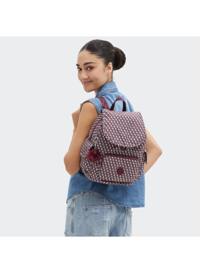 kipling City Pack Small Backpack 3DK Wine - Image 2