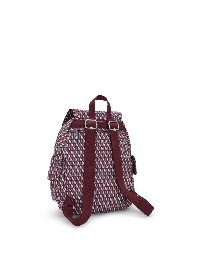 kipling City Pack Small Backpack 3DK Wine - Image 5
