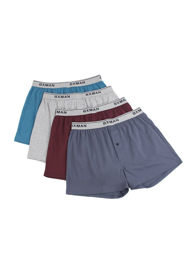 Bxman Pure Cotton Loose Men's Boxer Briefs, Knitted Elastic Aro Pants, Plus Size, 2-pack, Ek0105, 175l - Image 5