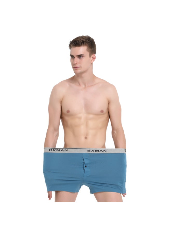 Bxman Pure Cotton Loose Men's Boxer Briefs, Knitted Elastic Aro Pants, Plus Size, 2-pack, Ek0105, 175l - Image 2