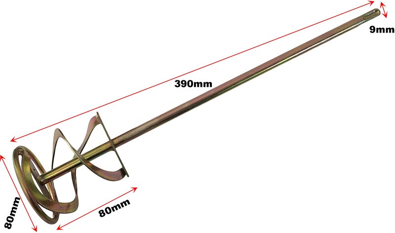 DUMDAAR mini paint mixer rod Suitable for Drilling Machine and hammers 15"x 3" Steel - Image 2