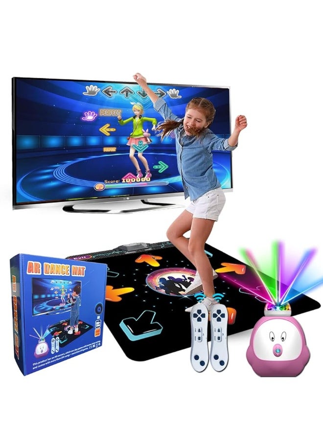 Dance Mat for Kids and Adults, Musical Electronic Dance Step Pad with 100+ Games, 200+Songs, HD Camera, 2 Motion Sensor Controllers, MTV & Cartoon Modes, Toy Gift for Girls& Boys Age 3+ - pzsku/ZF348BAE3830FD6ABD046Z/45/_/1729172865/9ce215d6-5360-4eec-863e-6612f55f3189