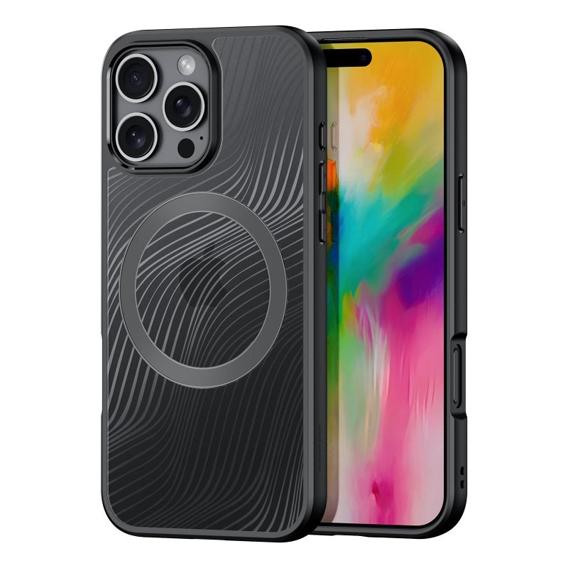 DUX DUCIS Aimo Mag Series Case Designed for Apple iPhone 16 Pro Max Magnetic Case Shockproof Phone Cover  Black