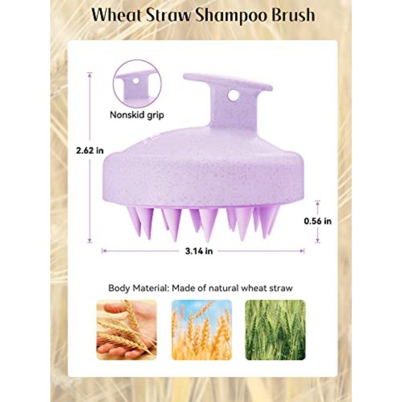 HEETA Scalp Massager for Hair Growth, Soft Silicone Bristles to Remove Dandruff and Relieve Itching, Scalp Scrubber for Hair Care Relax Scalp, Shampoo Brush for Wet Dry Hair - Image 4